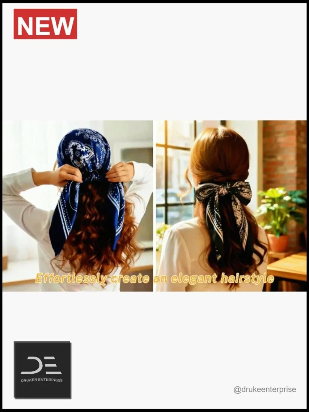 4 Pack Square Silk-Like Satin Head Scarves for Hair Wrap Neck Scarf